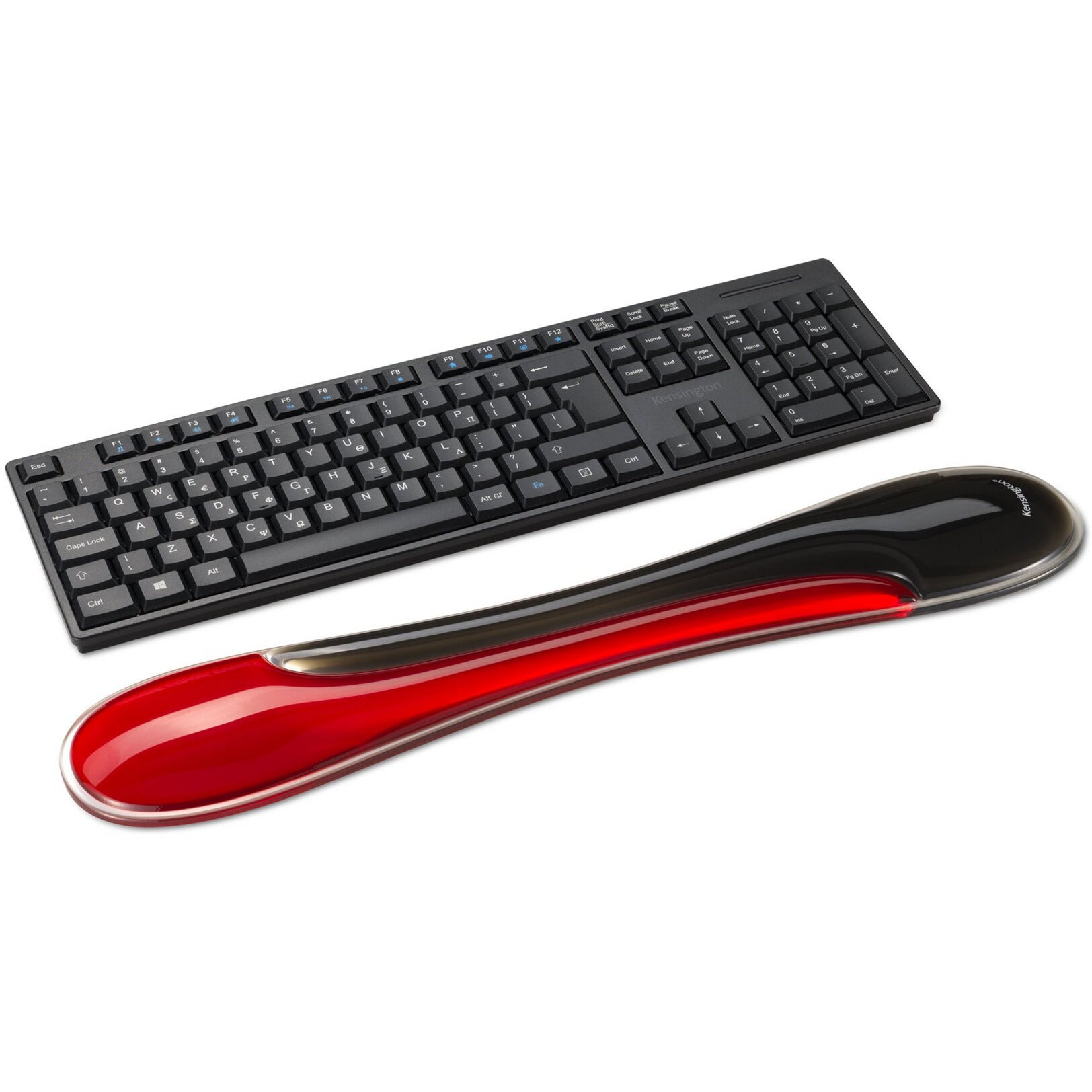 Kensington slim duo gel keyboard wrist rest polssteun (rood zwart)