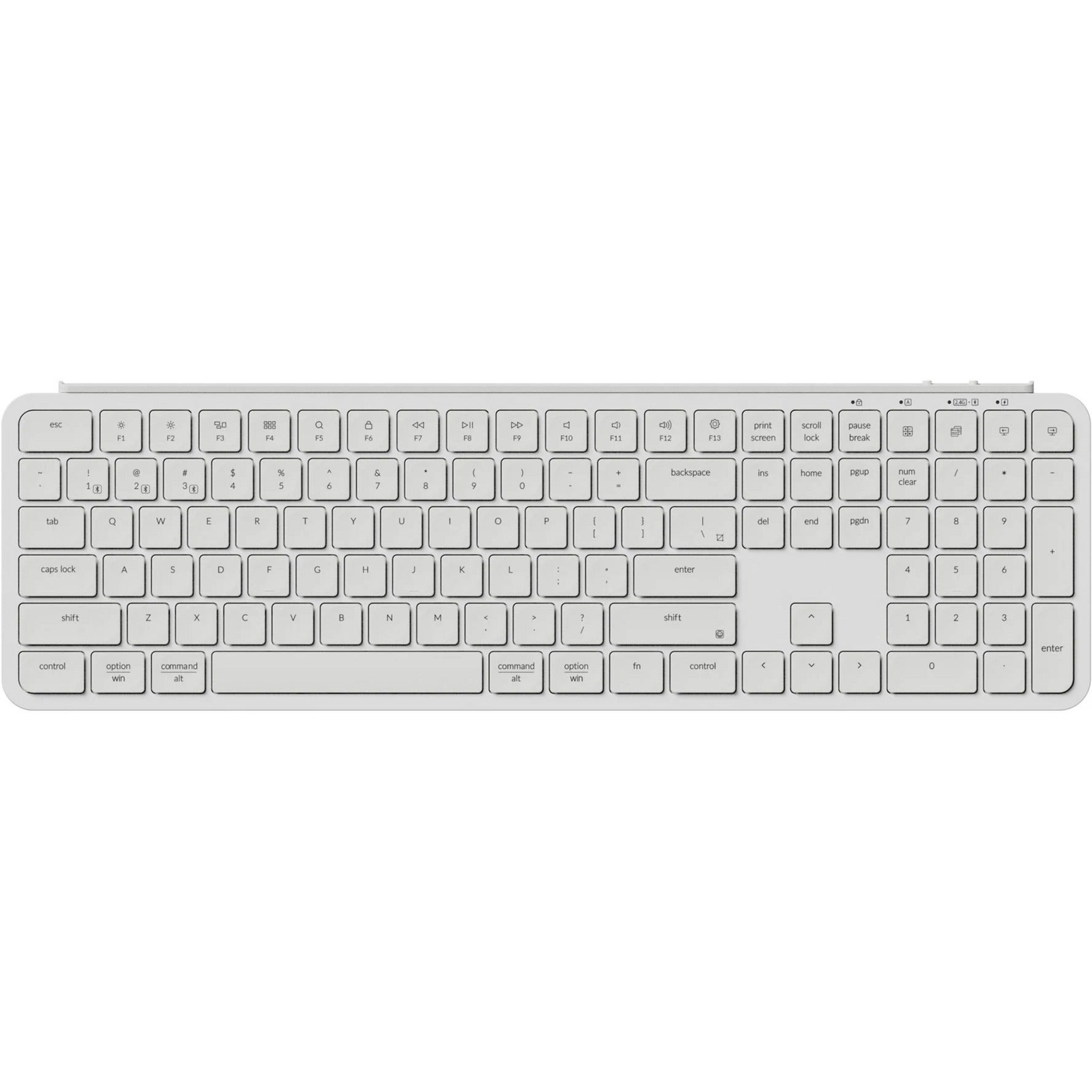 Keychron b6 pro ultra-slim, toetsenbord (wit, us lay-out, scissor switches, abs, 2.4 ghz | bluetooth 5.2 | usb-c)