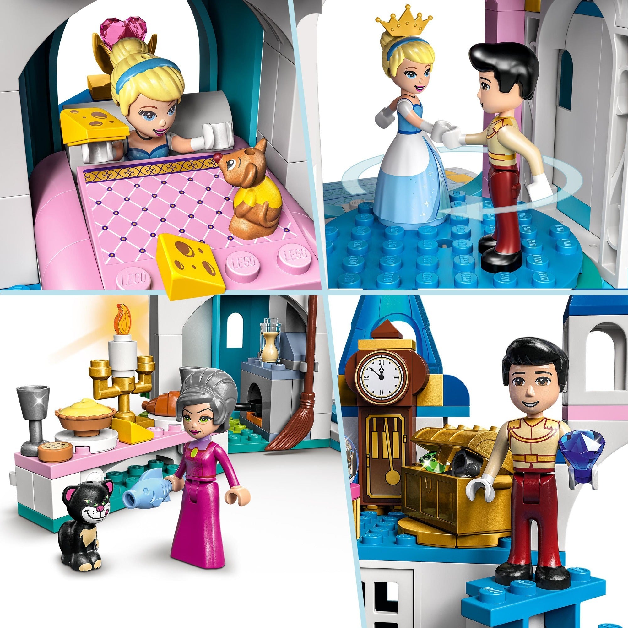 Lego disney princess - het kasteel van assepoester en de knappe prins constructiespeelgoed (43206)