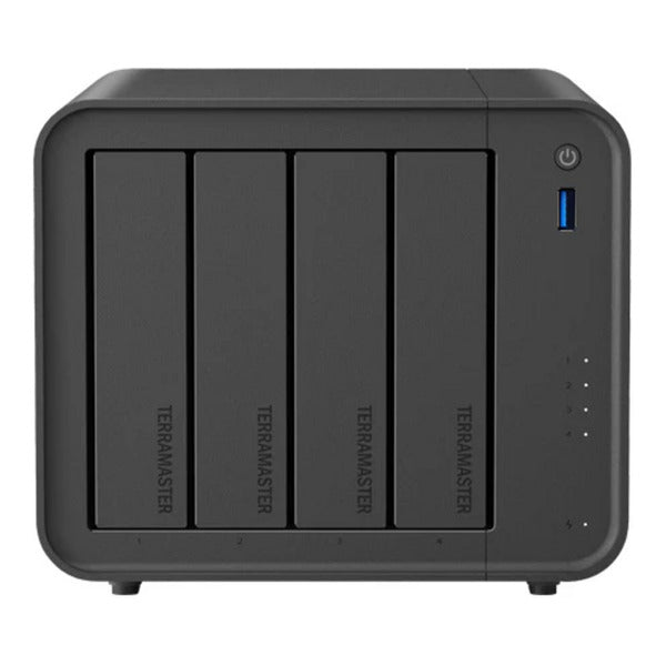 Terramaster f4-424 nas (zwart, 1x rj-45 2.5gbe, hdmi)