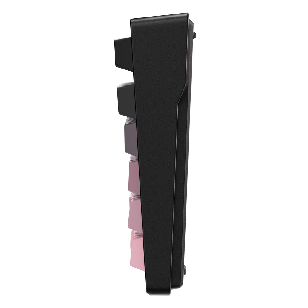 Mchose g75 pro tri-mode gasket structuur mechanisch gaming toetsenbord (zwart roze, us lay-out, ktt cabbage tofu v2, 75%, rgb, hot swap, pbt double-shot, 2.4 ghz usb-c bluetooth)