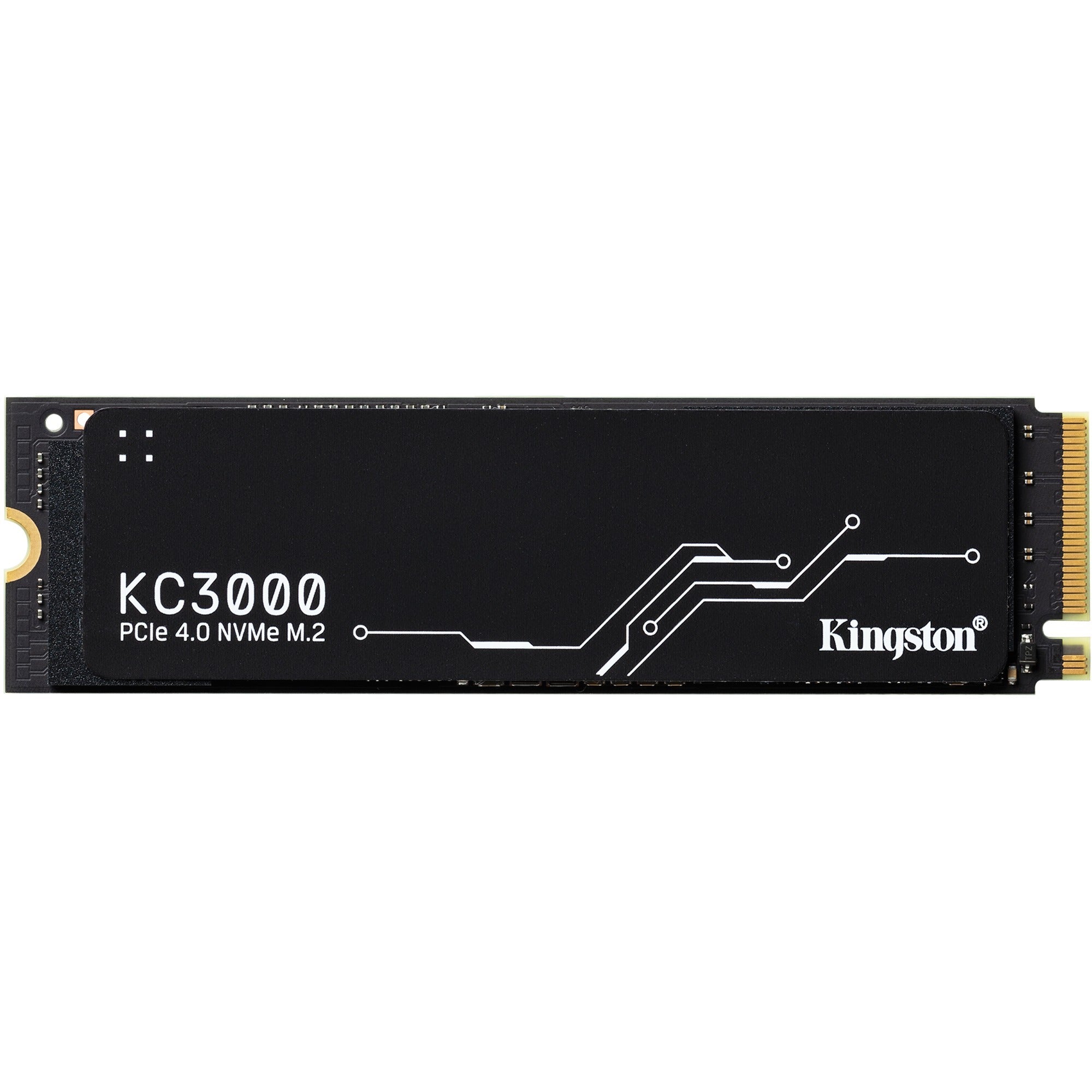 Kingston kc3000 4 tb ssd (zwart, skc3000s 4096g, pcie 4.0 nvme, m.2 2280)