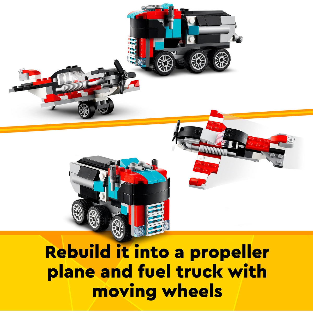 LEGO Creator 31146 LKW mit Hubschrauber