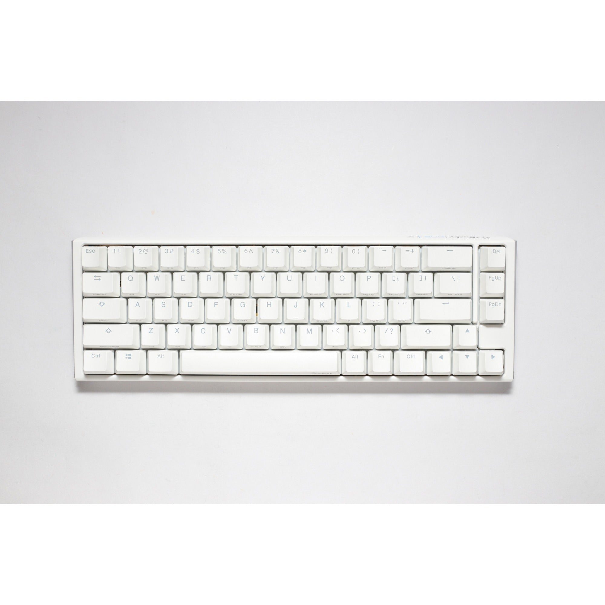 Ducky one 3 classic pure white sf rgb mechanisch toetsenbord (wit, us lay-out (qwerty), cherry mx brown, 65%, rgb leds, double-shot pbt, hot-swappable, quack mechanics)