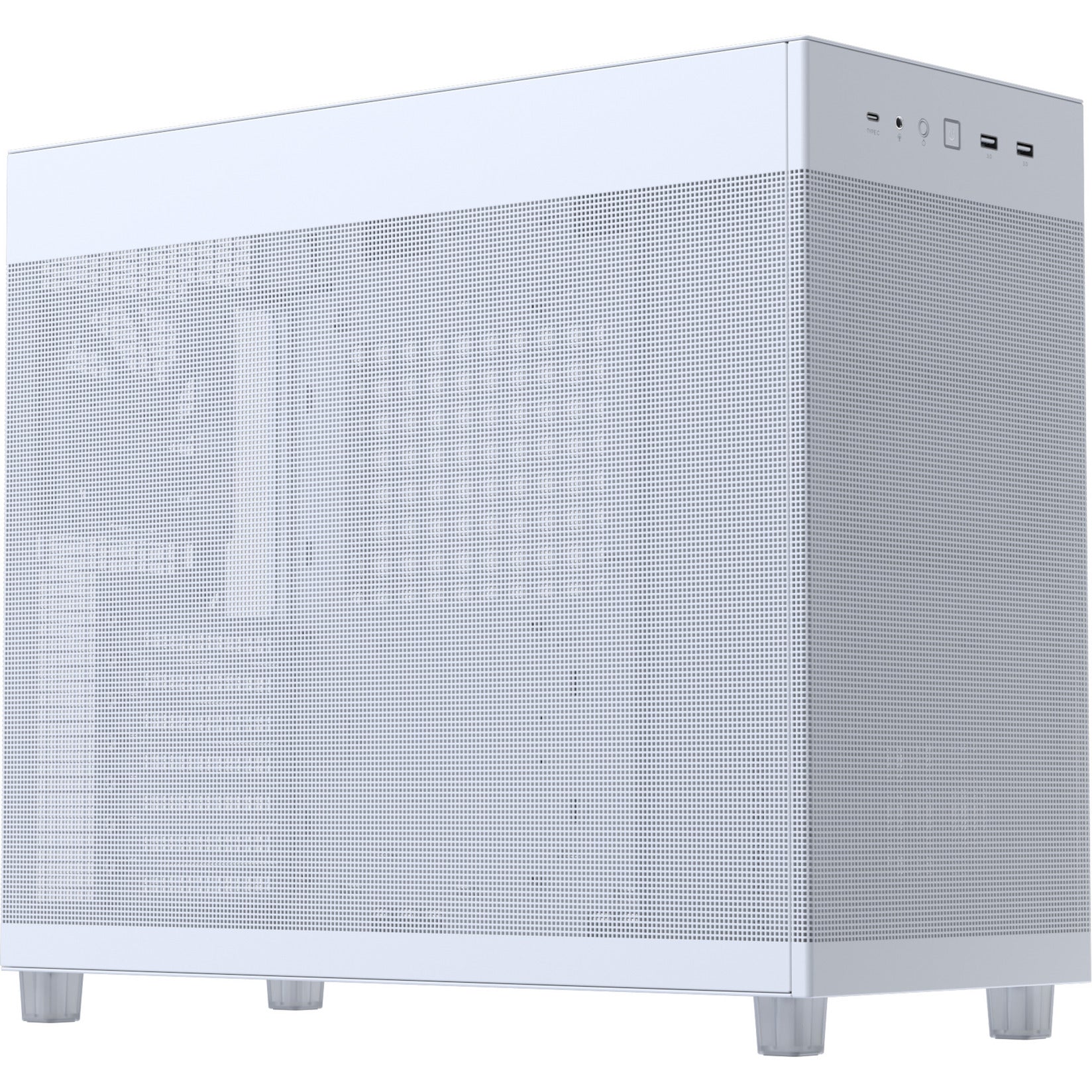 Asus prime ap303 - mesh panel midi tower behuizing (wit | 2x usb-a | 1x usb-c)