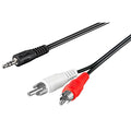 Goobay 3,5 mm jack > 2x tulp kabel (zwart, 10 meter, stereo)