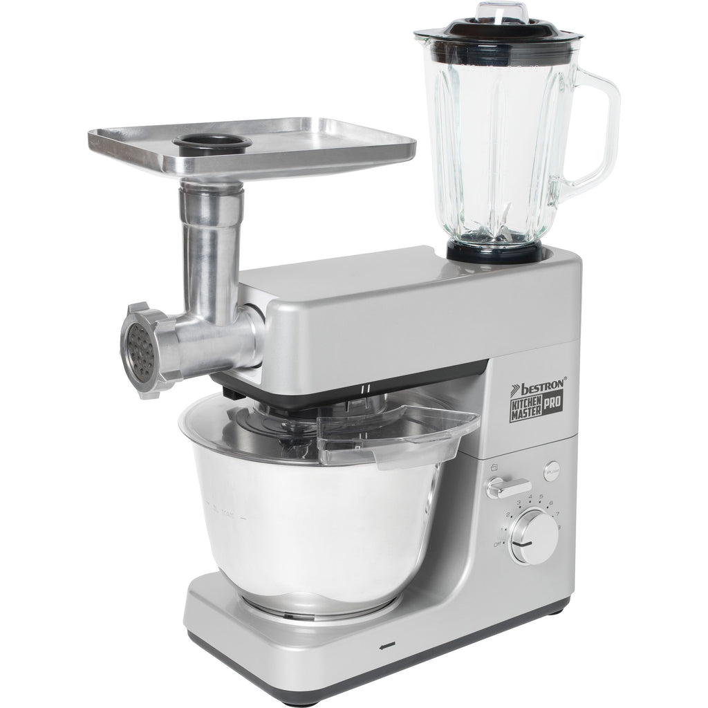 Bestron akm1600s 4-in-1 keukenmachine kitchen master pro (zilver)