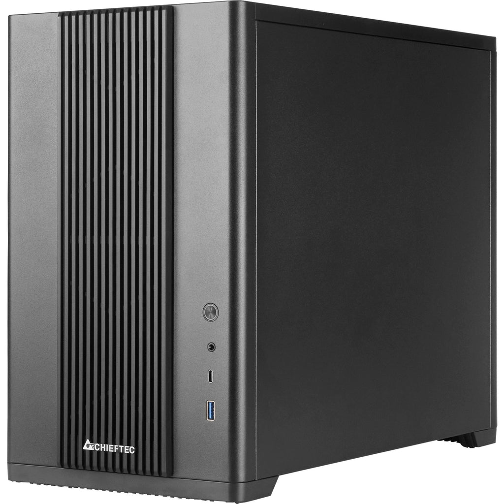 Chieftec bx-mesh mini tower behuizing (zwart | 1x usb-a | 1x usb-c | tempered glass)