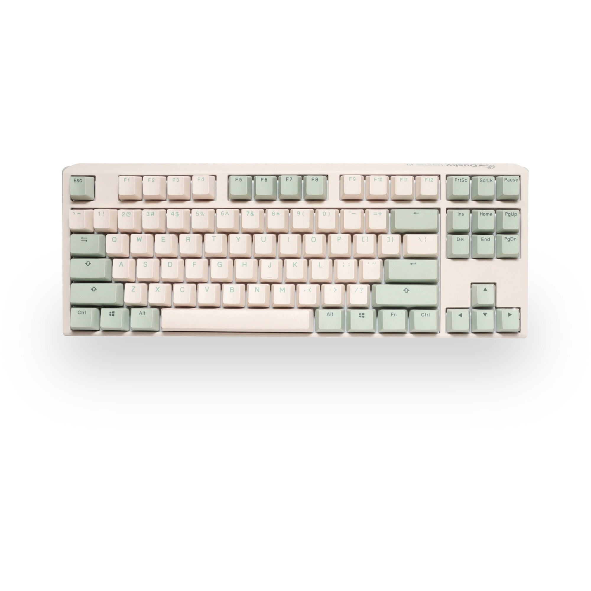 Ducky one 3 matcha tkl, toetsenbord (crème groen, us lay-out, cherry mx blue, pbt double shot, hot swap)