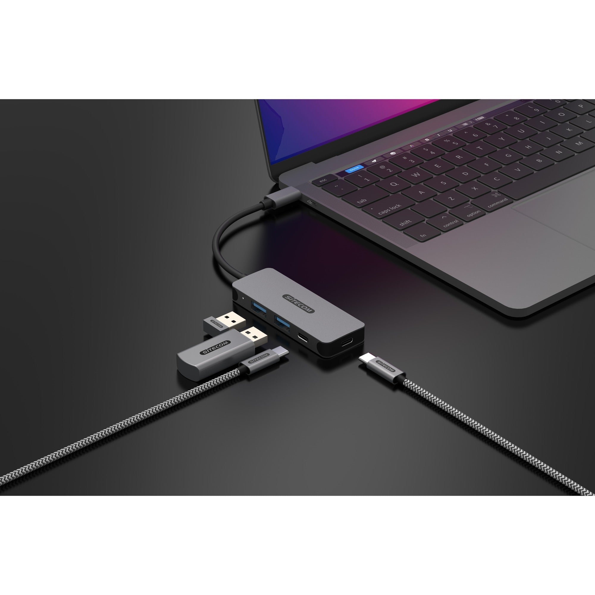Sitecom USB-C-Hub mit 2x USB-A + 2x USB-C