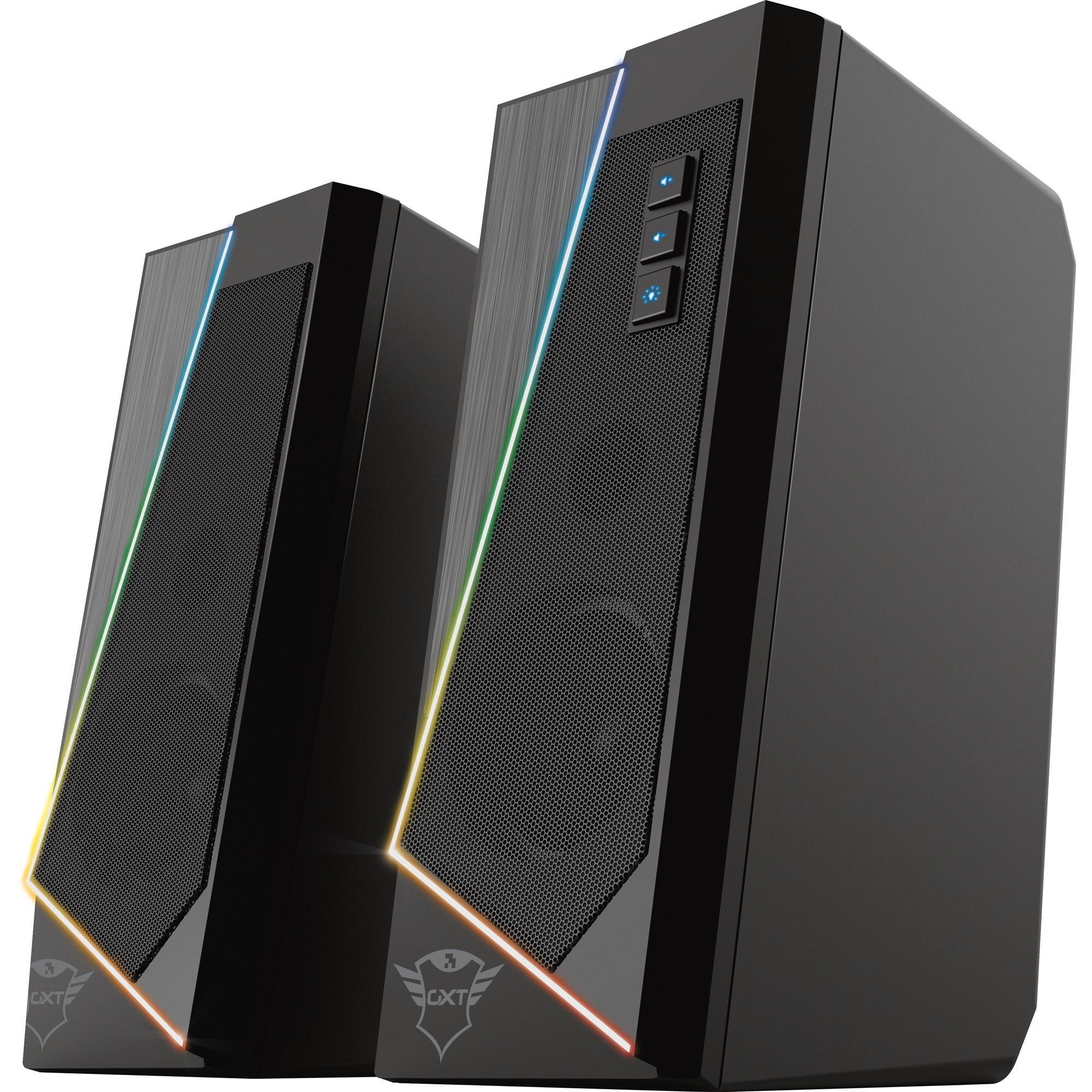 Trust gxt 609 zoxa rgb-verlichte speakerset pc-luidspreker (zwart, rgb led)