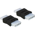 Delock adapter 4 pin molex female-female (zwart)