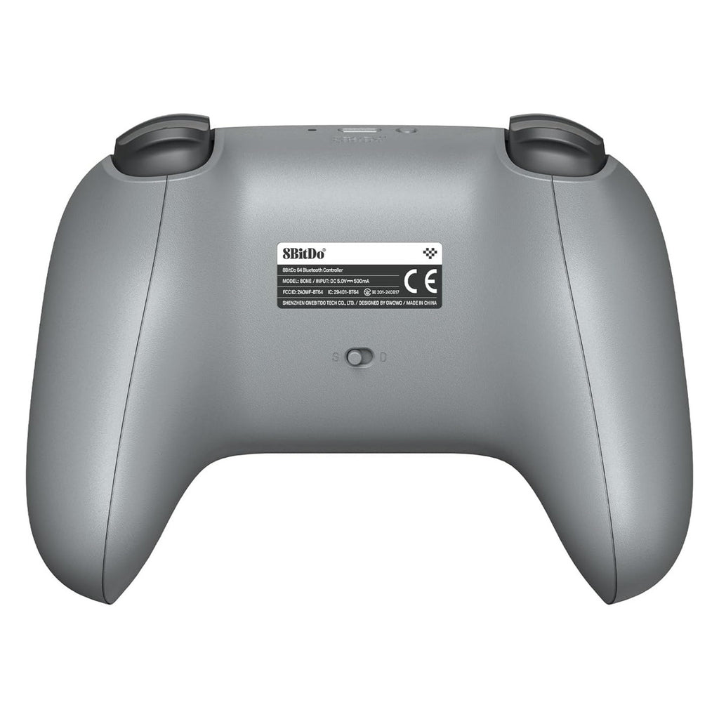 8bitdo 64 bluetooth controller (grijs, bluetooth 5.0 usb, switch, switch 2, pc, android)