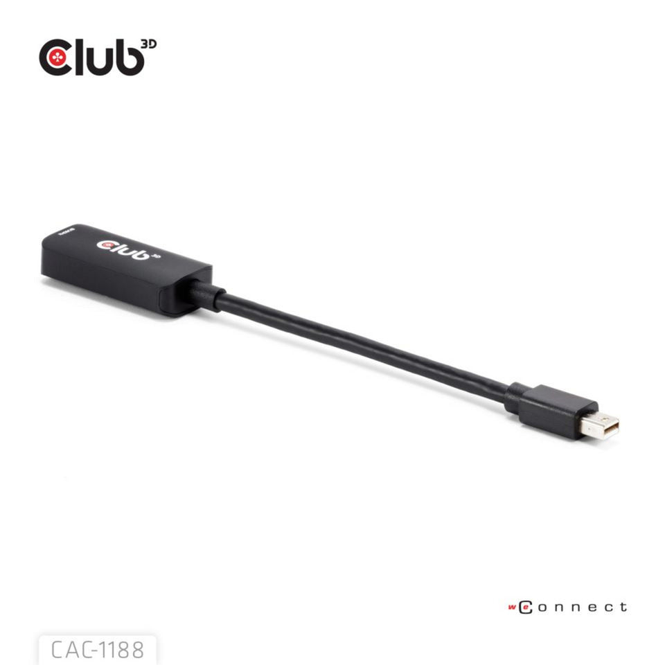 Club 3d mini displayport 1.4 naar hdmi 8k60hz m f adapter (zwart)