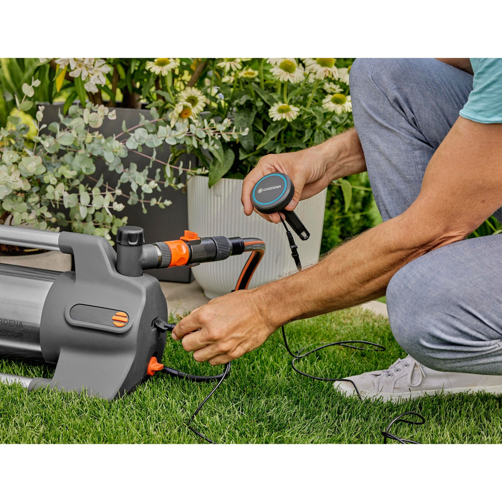 Gardena besproeiingspomp 6300 silentcomfort (donkergrijs roestvrij staal, 1050 watt | bluetooth)