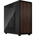 Fractal design north xl midi tower behuizing (zwart houtkleur | 2x usb-a | 1x usb-c | tempered glass)