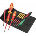 Wera kraftform kompakt vde 16 torque extra slim 1 tool finder schroevendraaier (rood geel, 16‑delig)