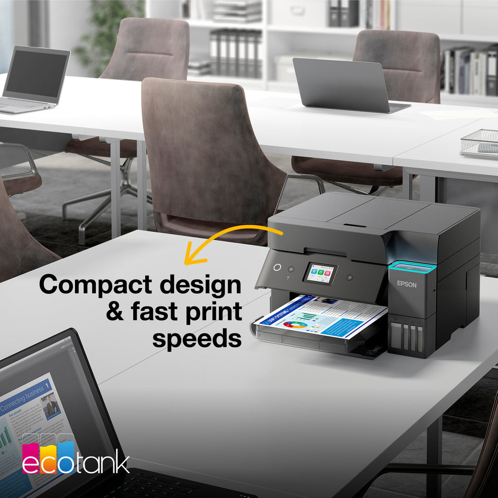 Epson ecotank et-4950 all-in-one inkjetprinter (zwart, faxen, scannen, kopiëren, wifi, inclusief tot 3 jaar inkt)