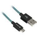 Sharkoon usb 2.0 kabel, usb-a > micro-usb b (zwart lichtblauw, 3 meter)