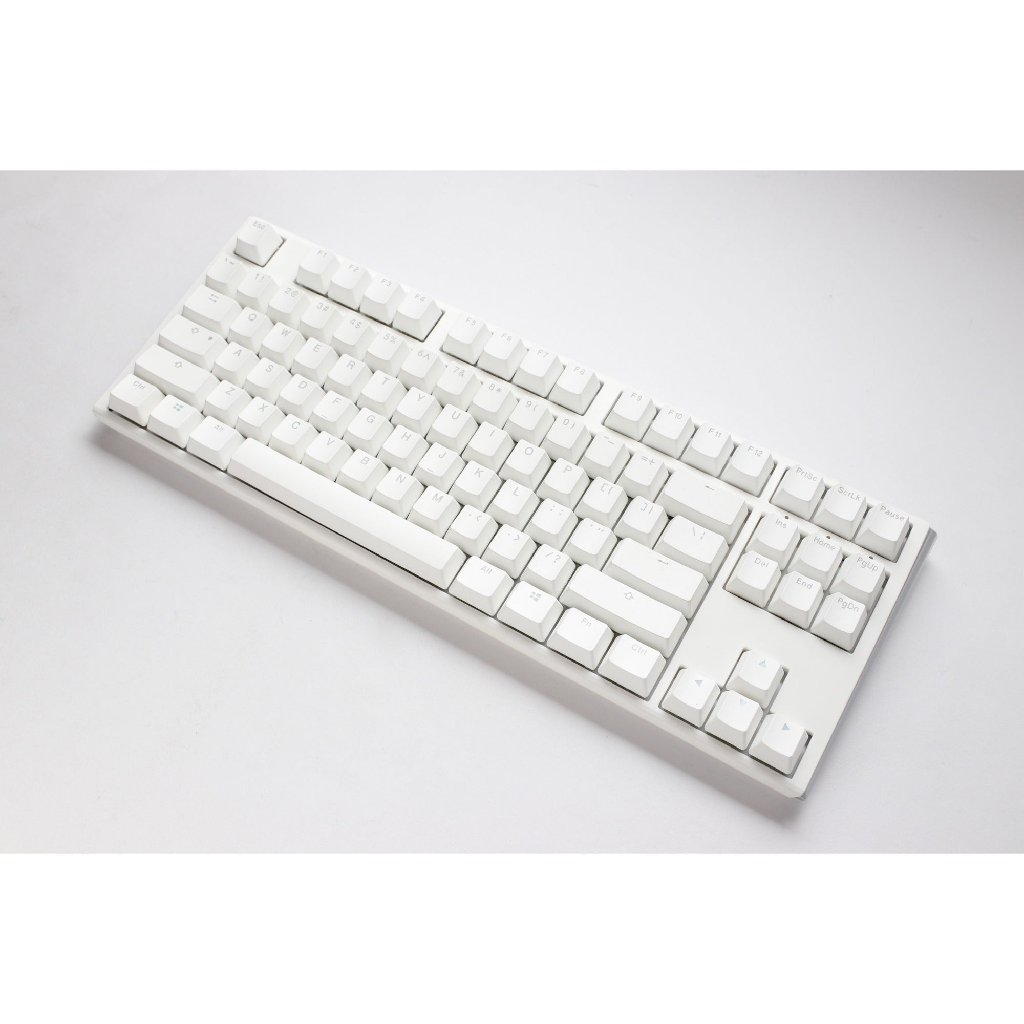 Ducky one 3 classic pure white tkl rgb mechanisch toetsenbord (wit, us lay-out (qwerty), cherry mx silent red, 80% (tkl), rgb leds, double-shot pbt, hot-swappable, quack mechanics)