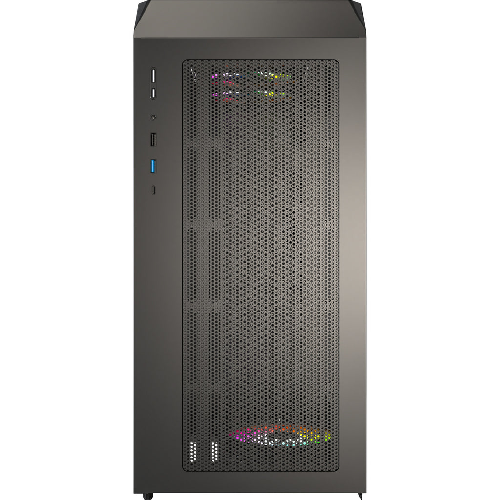 Montech x5m midi tower behuizing (zwart | 2x usb-a | 1x usb-c | rgb | tempered glass)