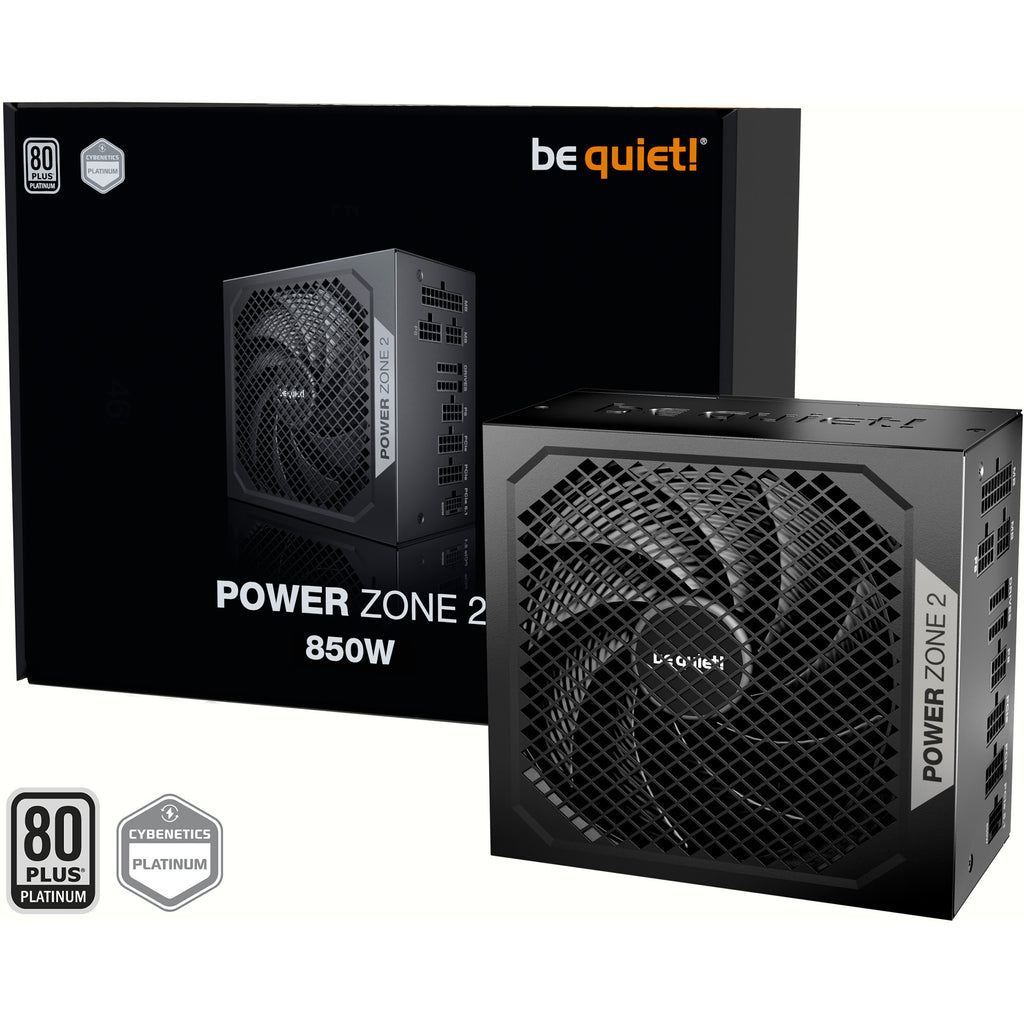 Be quiet! power zone 2 modulaire 850 watt voeding (zwart, 1x 12v-2x6, 3x pcie)