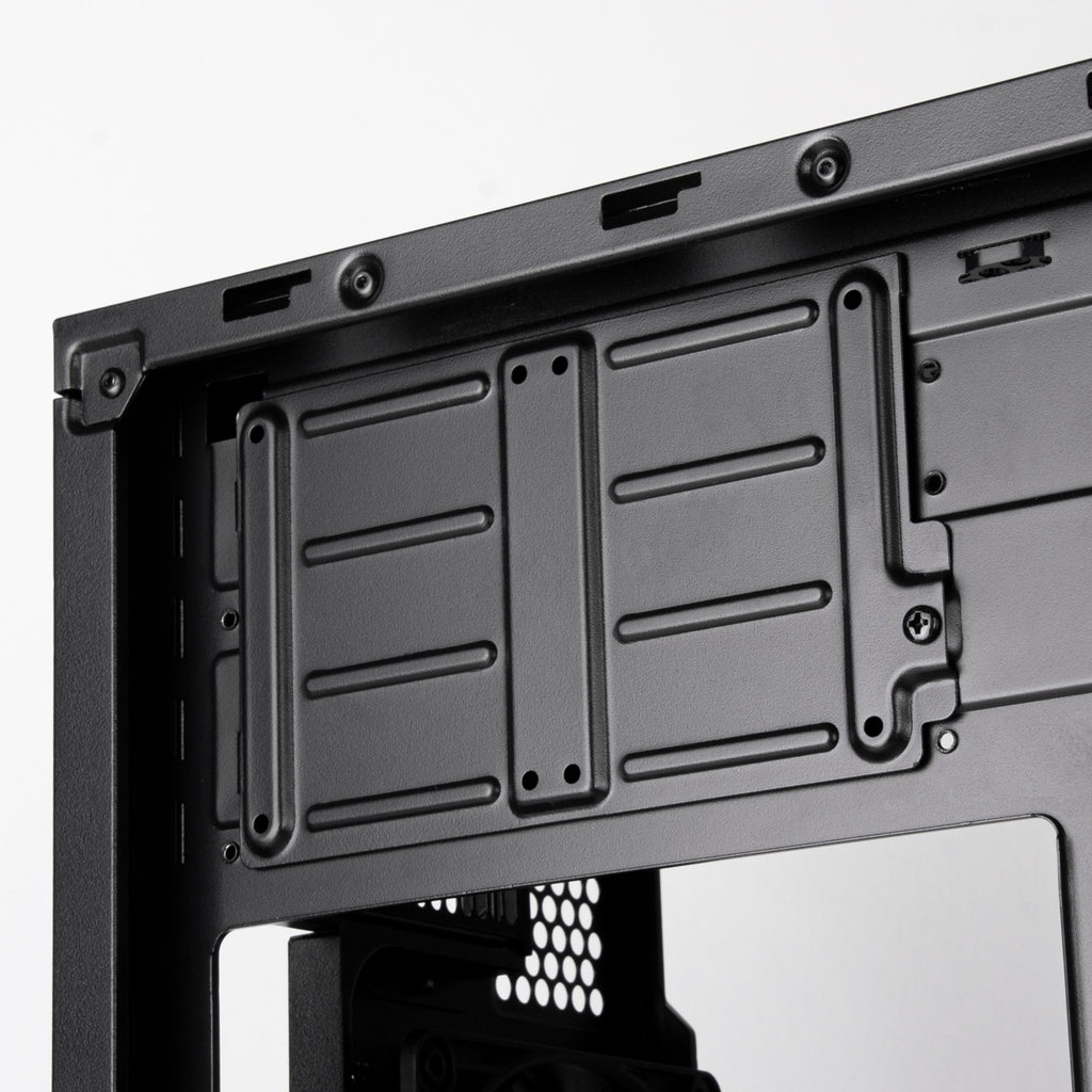 Silverstone cs382 mini tower behuizing (zwart | 2x usb-a | 1x usb-c)