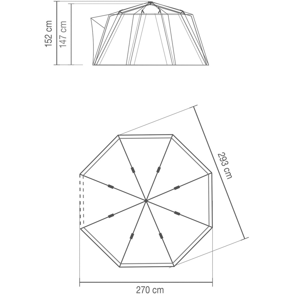 Coleman octago tent - tent 3 persoons - festival tent - blauw lime