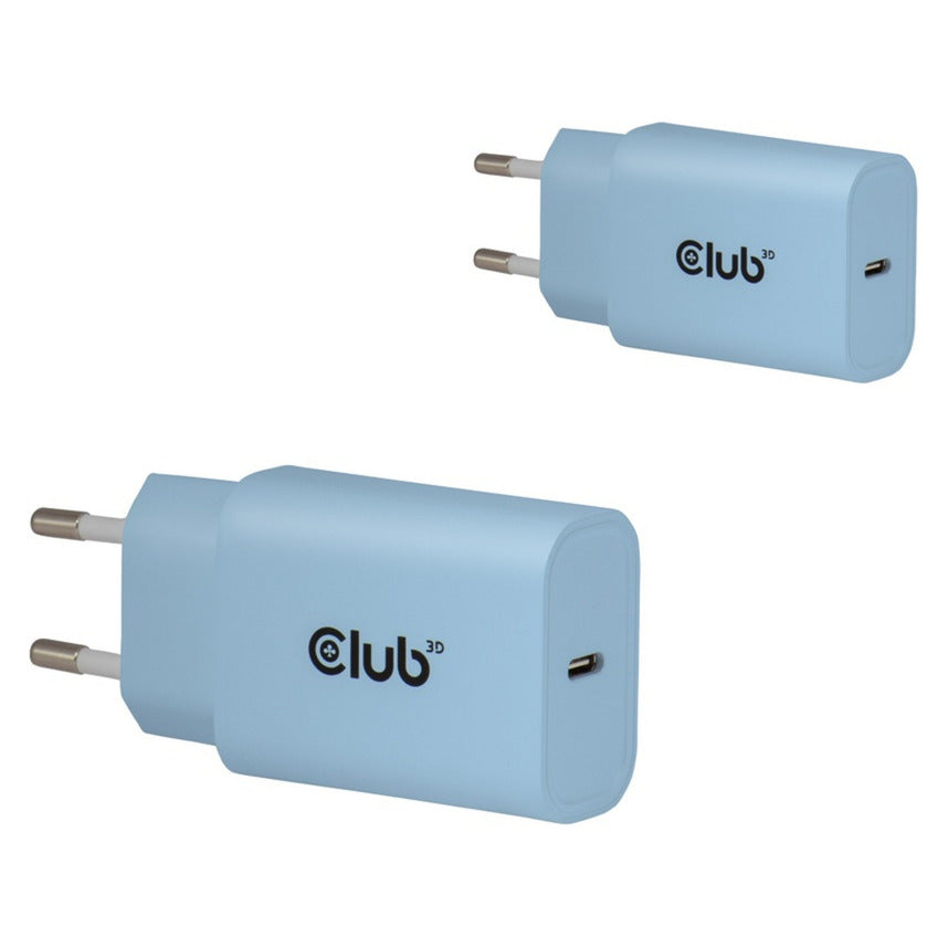 Club 3d 2-pack usb c charger 30 watt (blauw)