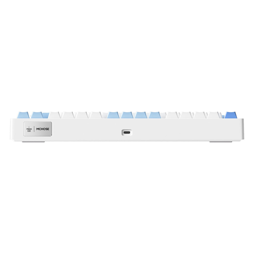 Mchose g75 pro tri-mode gasket structuur mechanisch gaming toetsenbord (blauw, us lay-out (qwerty), ktt cabbage tofu v2, 75%, rgb, hot swap, pbt double-shot, 2.4 ghz | usb-c | bluetooth)