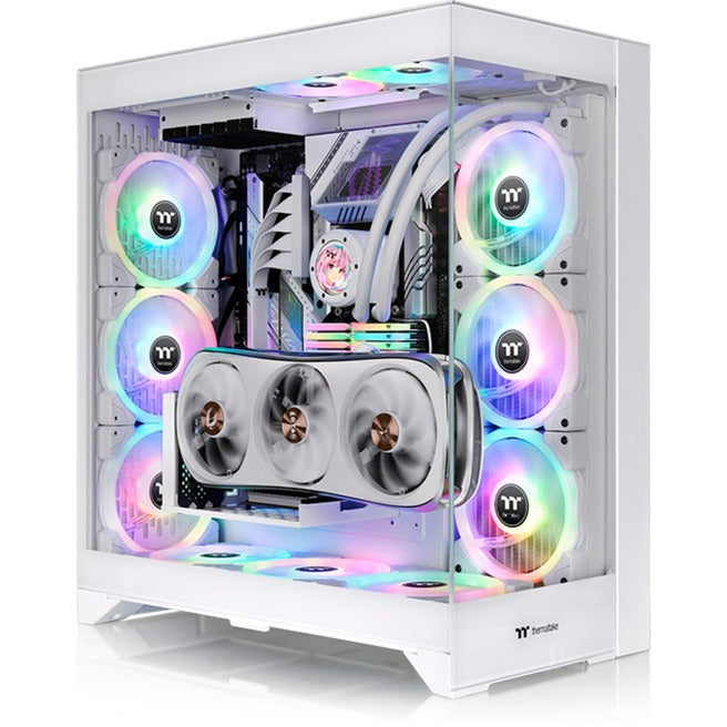 Thermaltake cte e660 mx snow midi tower behuizing (wit | 2x usb-a | 1x usb-c | tempered glass)