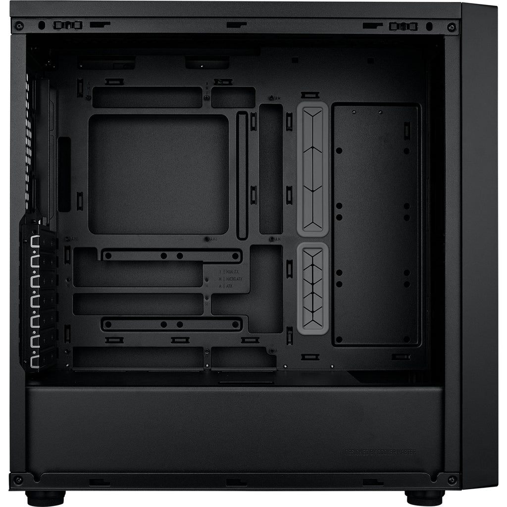 Cooler master masterbox 600 lite midi tower behuizing (zwart | 2x usb-a | 1x usb-c | rgb | tempered glass)