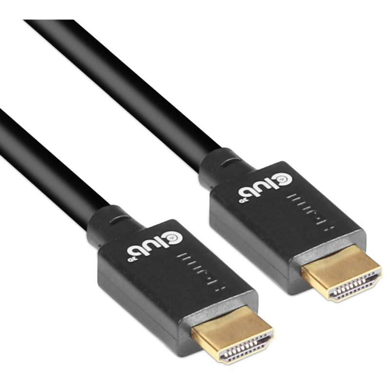 Club 3d ultra high speed hdmi 2.1 gecertificeerde kabel male-male (zwart, 1,5 meter, 4k 120hz, 8k 60hz, 48 gbps)