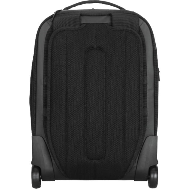 Targus 15.6” ecosmart mobile tech traveler rolling backpack trolley (zwart)