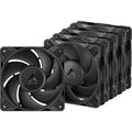 Arctic p12 pro pst case fans (zwart, 5 stuks, 120 x 120 x 25 mm, pwm)