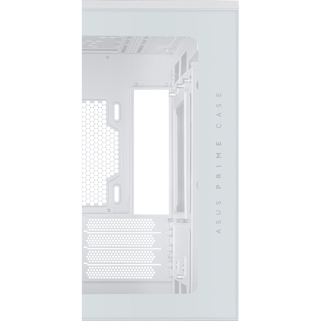 Asus prime ap202 midi tower behuizing (wit | 2x usb-a | 1x usb-c | rgb | tempered glass)