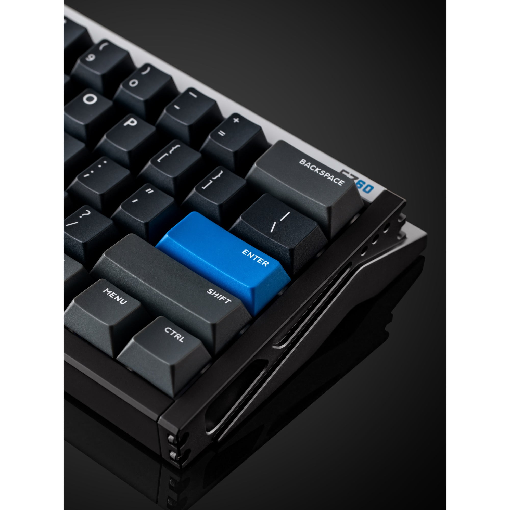 Iqunix ez60 magnetic switch gaming he keyboard (zwart, us lay-out (qwerty), gateron magnetic jade gaming, 60%, rgb, double shot pbt keycaps)