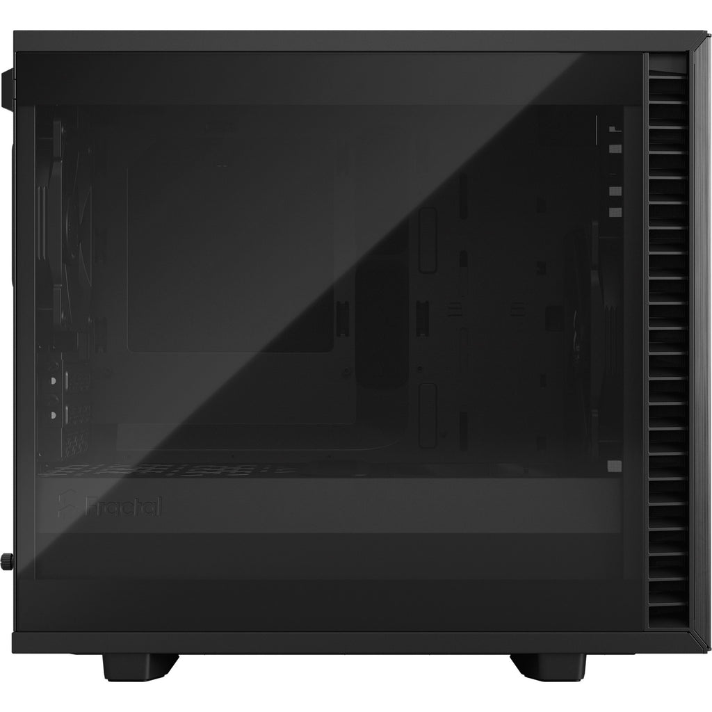 Fractal design define 7 nano black tg light tint midi tower behuizing (zwart | 4x usb-a | 1x usb-c | window)