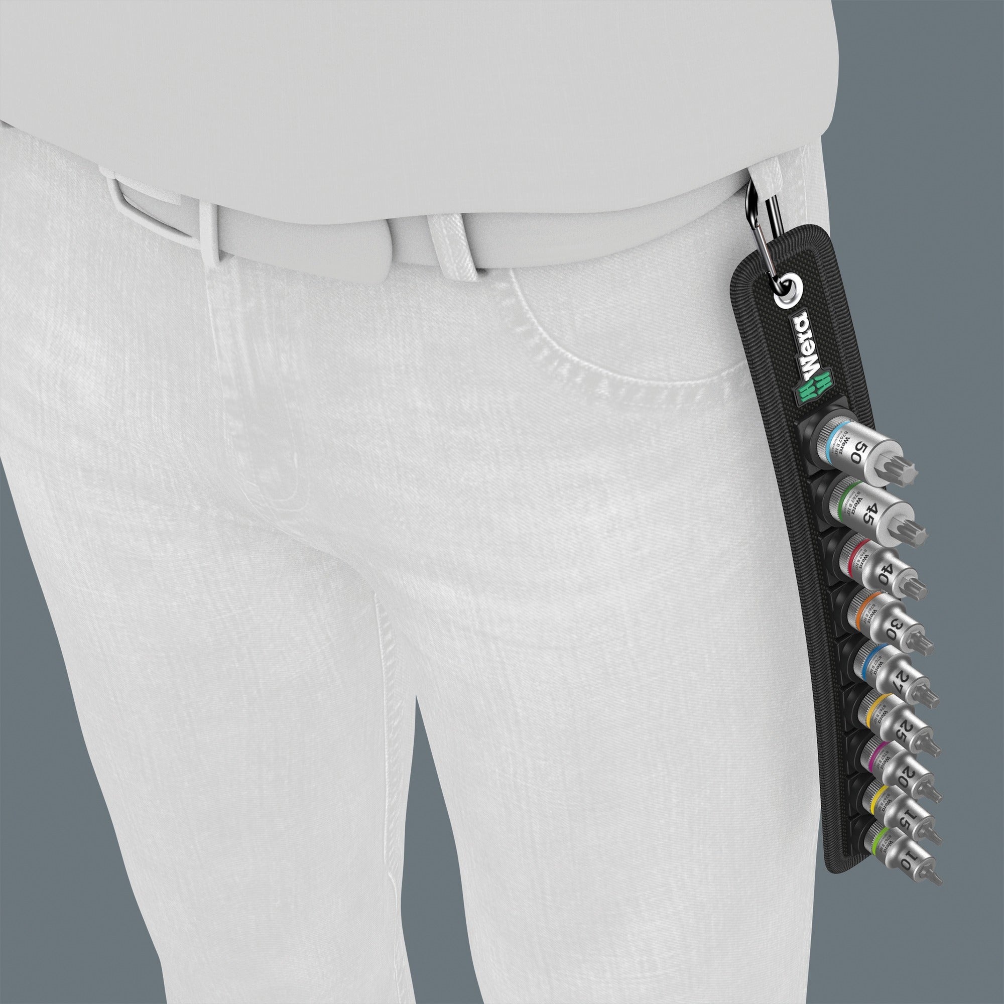 Wera belt b 3 torx® hf zyklop bitdoppen set torx dopsleutel (zwart zilver, met vasthoudfunctie, 3 8 -aandrijving, 9-delig)