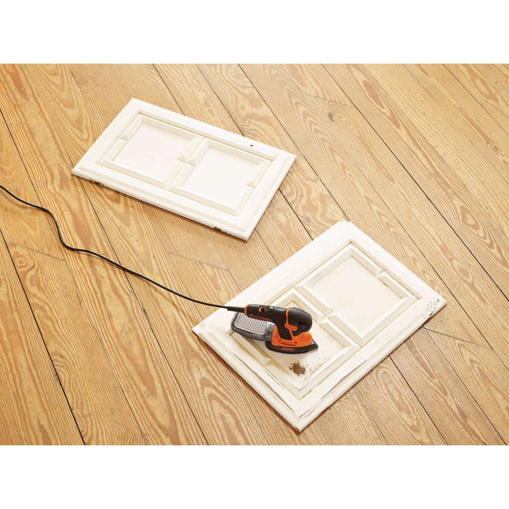 Black+decker 120 watt mouse detailschuurmachine ka2500k-qs deltaschuurmachine (oranje zwart, accessoires en koffer inbegrepen)