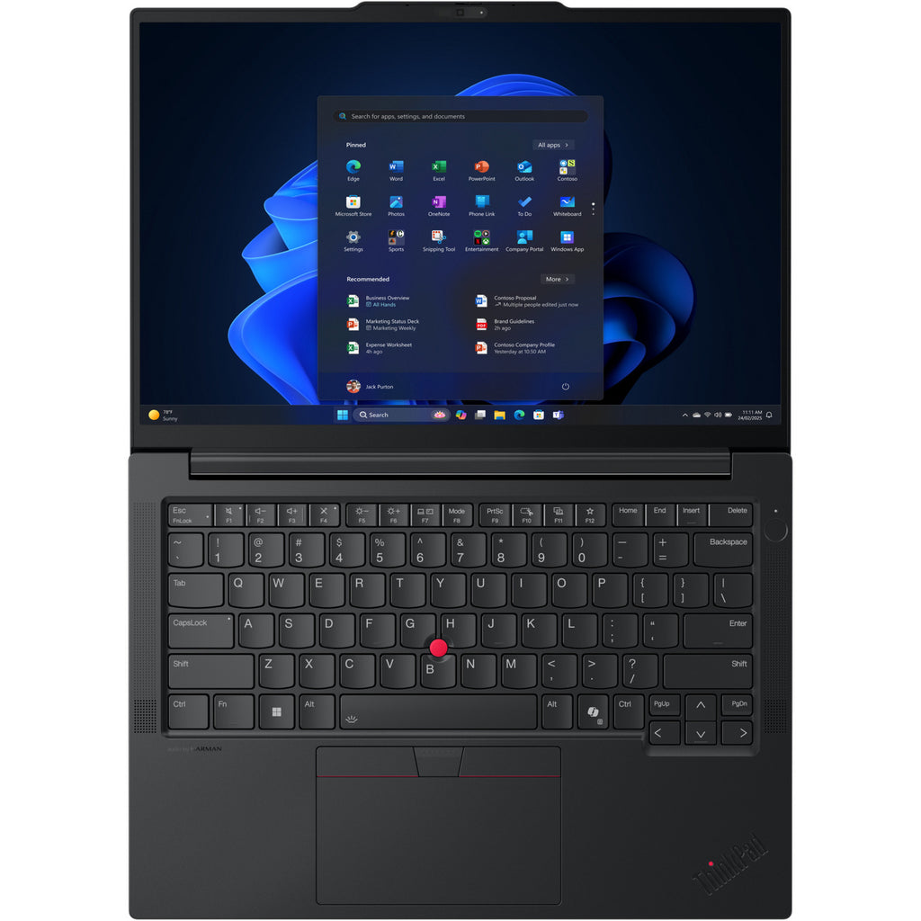 Lenovo thinkpad e14 gen 7 (21sx002kmh) 14 laptop (zwart | ultra 7 255h | arc 140t | 16 gb | 512 gb ssd)