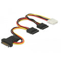 DeLOCK SATA 15 Pin Stecker > 3 x SATA Buchse + 1 x Molex