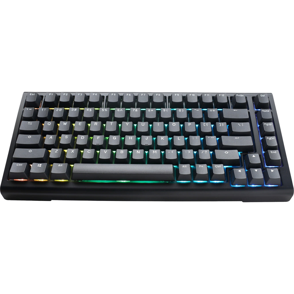 Ducky projectd tinker 75 met qmk via rgb mechanisch toetsenbord (zwart, us lay-out (qwerty), cherry mx blue, 75%, rgb leds, double-shot pbt, hot-swappable, gasket mount)