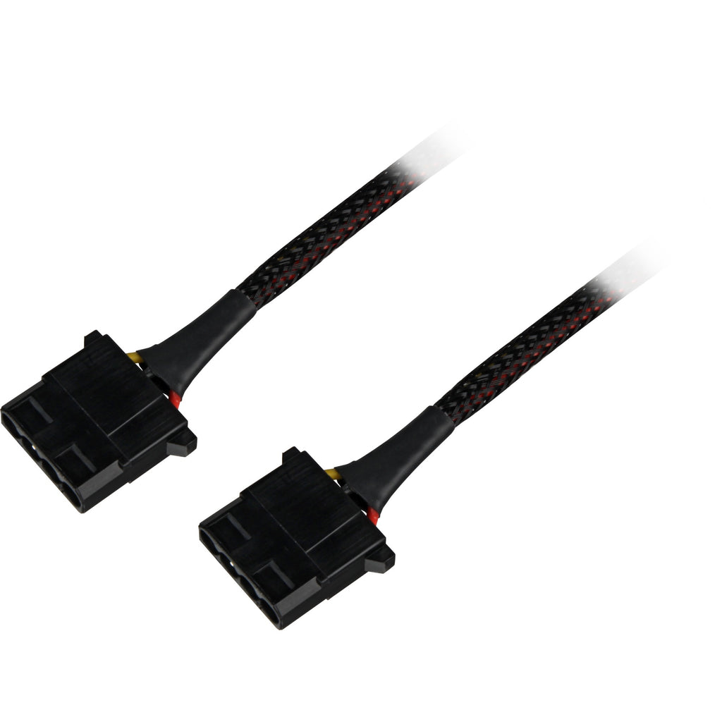 Sharkoon y- stroomadapter 4p molex, 0,15m splitterkabel (zwart)