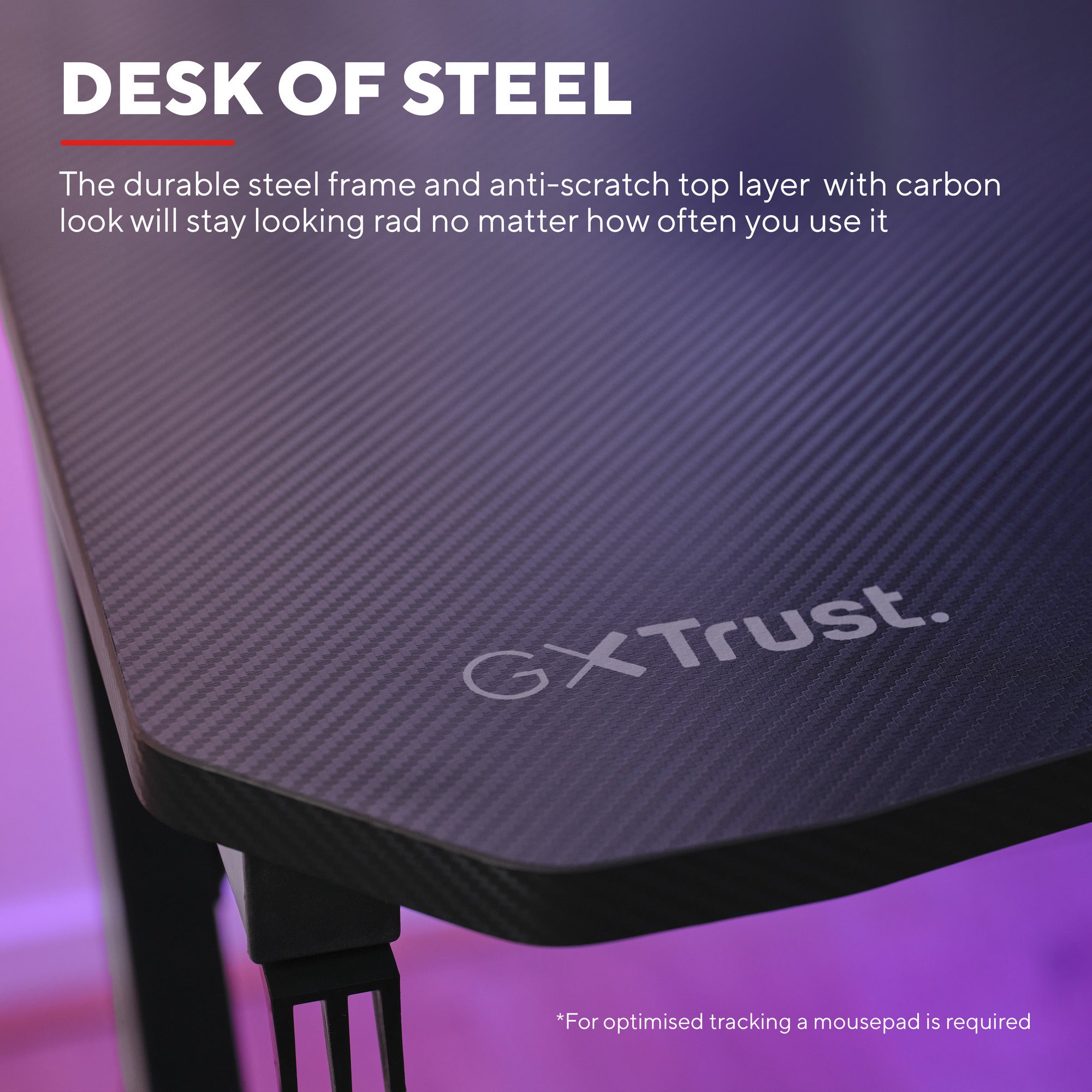 Trust gxt 712 dynamus gamingtafel gaming desk (zwart)
