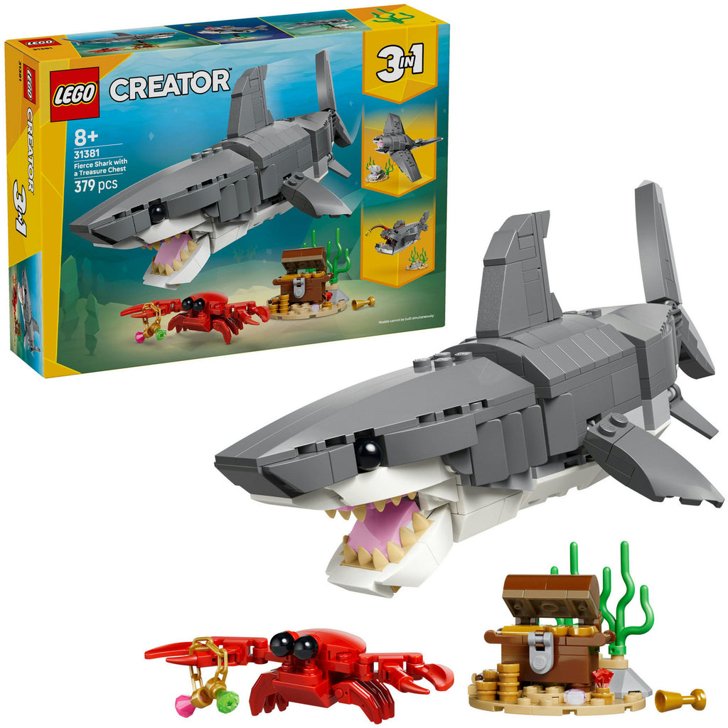 Lego creator 31381 woeste haai met schatkist