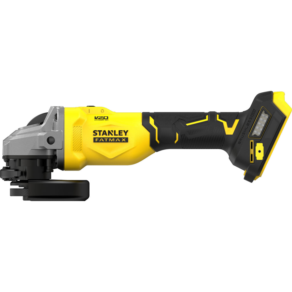 Stanley fatmax v20 18v haakse slijper 125mm (zwart geel, accu en oplader niet inbegrepen)
