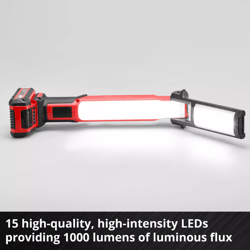 Einhell te-cl 18 1000 s li - solo accu werklamp (rood zwart, accu en oplader niet inbegrepen)