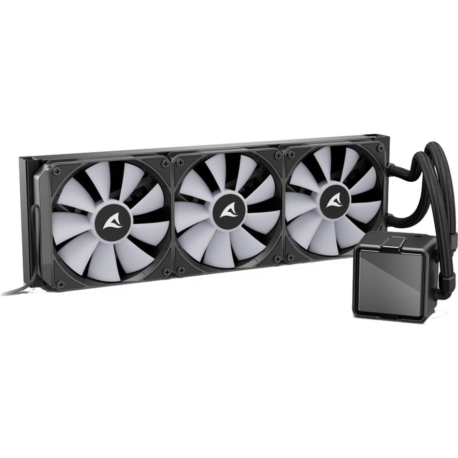 Sharkoon s100 argb waterkoeling (zwart, 4-pins pwm fan-connector)