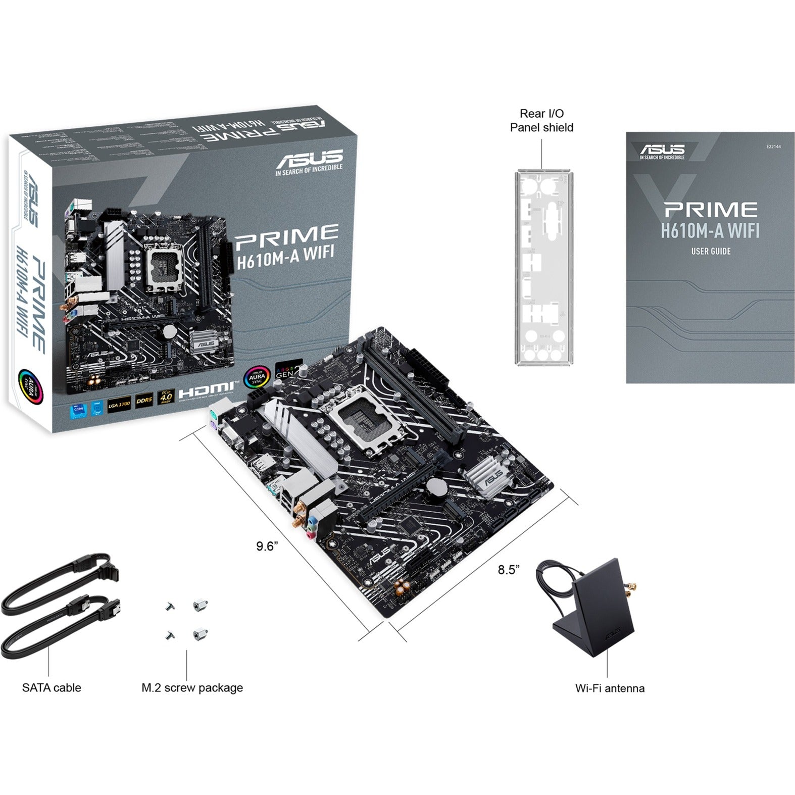 Asus prime h610m-a wifi socket 1700 moederbord